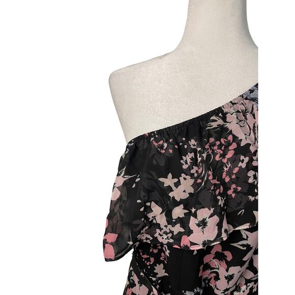 NWT Yumi Kim Model Behavior One shoulder floral mini dress - Medium - Picture 2 of 8